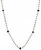 Black Diamond Station Necklace in 14k Gold (10 ct. t. w. )