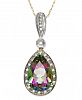 Mystic Topaz (3-1/3 ct. t. w. ) and Diamond Accent Pendant Necklace in 14k Gold and 14k White Gold