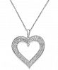 Diamond Heart Pendant Necklace in Sterling Silver (1/3 ct. t. w. )