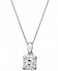 Princess-Cut Diamond Solitaire Pendant Necklace (1/4 ct. t. w. ) in 14k White Gold