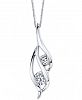 Sirena Two-Stone Diamond Pendant Necklace (1/3 ct. t. w. ) in 14k Gold or White Gold