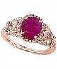 Effy Rosa Ruby (1-1/5 ct. t. w. ) and Diamond (1/2 ct. t. w. ) Ring in 14k Rose Gold
