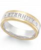 Diamond Accent Two-Tone "Eternity" Band in 18k Gold and White Gold