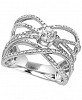 Pave Classica by Effy Diamond Crisscross Ring (9/10 ct. t. w. ) in 14k White Gold