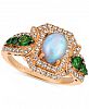 Le Vian Opal (5/8 ct. t. w. ), Diamond (1/2 ct. t. w. ) and Diopside (3/8 ct. t. w. ) Ring in 14k Rose Gold, Created for Macy's