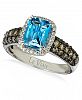 Le Vian Chocolatier Signity Blue Topaz (1-1/5 ct. t. w. ) and Diamond (3/4 ct. t. w. ) Ring in 14k White Gold