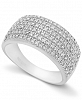 Pave Diamond Ring in Sterling Silver (1/2 ct. t. w. )