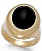 Signature Gold Onyx Teardrop Ring (2-1/2 ct. t. w. ) in 14k Gold over Resin