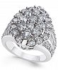 Diamond Oval Cluster Ring (4 ct. t. w. ) in 14k White Gold