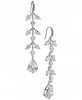 Carolee Silver-Tone Crystal Linear Drop Earrings
