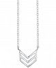 Unwritten Chevron Stationary Pendant Necklace in Sterling Silver