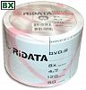 Ridata 8X DVD R White Inkjet Hub Printable 100 Pack In Shrinkwrap HEC0MBG22-1613