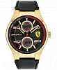 Limited Edition Ferrari Men's Speciale Multi Black Leather Strap Watch 44mm 0830417