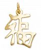 14k Gold Charm, Chinese Good Luck Charm
