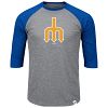 Seattle Mariners Cooperstown Two To One Margin 3/4 Raglan T-Shirt