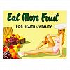 Eat More Fruit for Health and Vitality Vintage Postcard