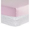 Chevron Print Flannel 2 Piece Crib Sheet Set by Trend Lab