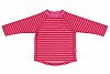 Lassig Splash and Fun Baby Long Sleeve Rashguard Swim Shirt girls UV-protection 50+, pink stripes, L/18 Months