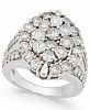 Diamond Oval Cluster Ring (5 ct. t. w. ) in 14k White Gold