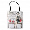 Woman Drinking Red Wine Tote Bag