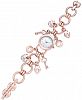 Charter Club Women's Rose Gold-Tone Charm Bracelet Watch 23mm, Created for Macy's