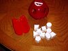 Tupperware Toy Ball Special Edition Red with White Shapes
