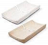 Summer Ultra Plush Change Pad Cover, White/Ecru, 2 Count by Summer Infant