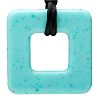Teething Bling Jade Square Pendant Teether Necklace