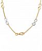 Two-Tone Infinity Link Collar Necklace in 14k Gold & White Gold