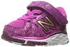 New Balance Girls' 790 V6 Disney's "Belle of the Ball" Hook and Loop Running-Shoes, Purple/Gold, 2 M US Infant