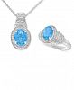 Swiss Blue Topaz (3 ct. t. w. ) & Diamond Accent Pendant Necklace and Matching Ring Set in Sterling Silver