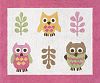 Pink Happy Owl Accent Floor Rug