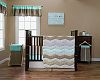 Trend Lab Baby Crib Bedding Set, 6 pc. - Cocoa Mint by Trend Lab