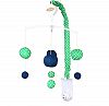Bacati Mix and Match Musical Nursery Mobile, Navy/Green