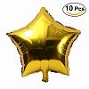 NUOLUX 10pcs 18 inch Five-Point Star Foil Balloon Party Mylar Balloons for Valentin's Day Wedding Birthday Party Decoration (Gold)