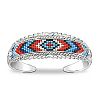 Mesa Verde Native-American Inspired Beaded Cuff Bracelet