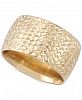 Italian Gold Textured Ultra-Wide Ring in 14k Gold