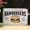 KISSMYTWINS Hamburgers Sheet Metal Drawing Retro Metal Painting Pub Club Cafe Poster Sign Tin Decor by KissMyTwins