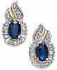 Sapphire (1-1/5 ct. t. w. ) & Diamond (1/4 ct. t. w. ) Drop Earrings in 14k Gold