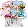 Twins Newborn Baby Gift Basket with Toys, Blankets and Clothes