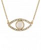 Rachel Rachel Roy Gold-Tone Pave White Stone Eye Pendant Necklace