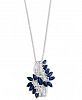 Royale Blue by Effy Sapphire (1-3/4 ct. t. w. ) & Diamond (1/3 ct. t. w. ) Pendant Necklace in 14k White Gold