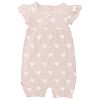 Kushies Baby Girls Rompers, Light Pink Print, 12 Months