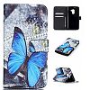 Lenovo K4 Note Case, Lenovo A7010 Case, Ngift [Blue Butterfly] [Kickstand Feature] Luxury Wallet PU Leather Folio Wallet Flip Case Cover Built-in Card Slots for Lenovo K4 Note A7010 Case