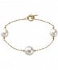 Cultured Freshwater Pearl (12mm) Toggle Bracelet in 14k Gold
