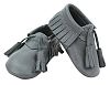 Leather Baby Moccasin with Hanging Tassel (18-24 month (5.4 inches), Gray)