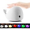Mystery 4-Modes Children Night Light, USB Rechargeable Dolphin Night Light With Warm White, Strong White, 5 Single Colors and 5-Color Breathing Modes, Sensitive Tap Control for Baby Adults Bedroom
