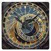 Steampunk style astronimical prague Square Wall Clock