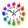 ASL Sign language rainbow colour wheel light Large Clock