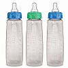 Gerber First Essential Clear View Plastic Nurser With Latex Nipple, BPA Free, Assorted Colors, 3 Pack